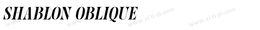 Shablon Oblique字体转换